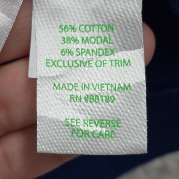 Lilly Pulitzer Kiawah Cropped Hoodie Womens XXL Blue Long Sleeve Soft Pullover - Picture 6 of 12